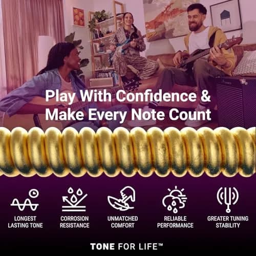 Elixir Phosphor Bronze NANOWEB Acoustic Guitar Strings, Light/Medium 12-56 | Longest-Lasting Tone thumbnail 4
