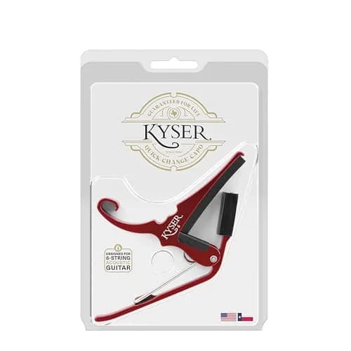 Kyser Quick-Change Guitar Capo for 6-string Acoustic Guitars, Ruby Red, KG6RA | Professional Quality Aluminum thumbnail 5