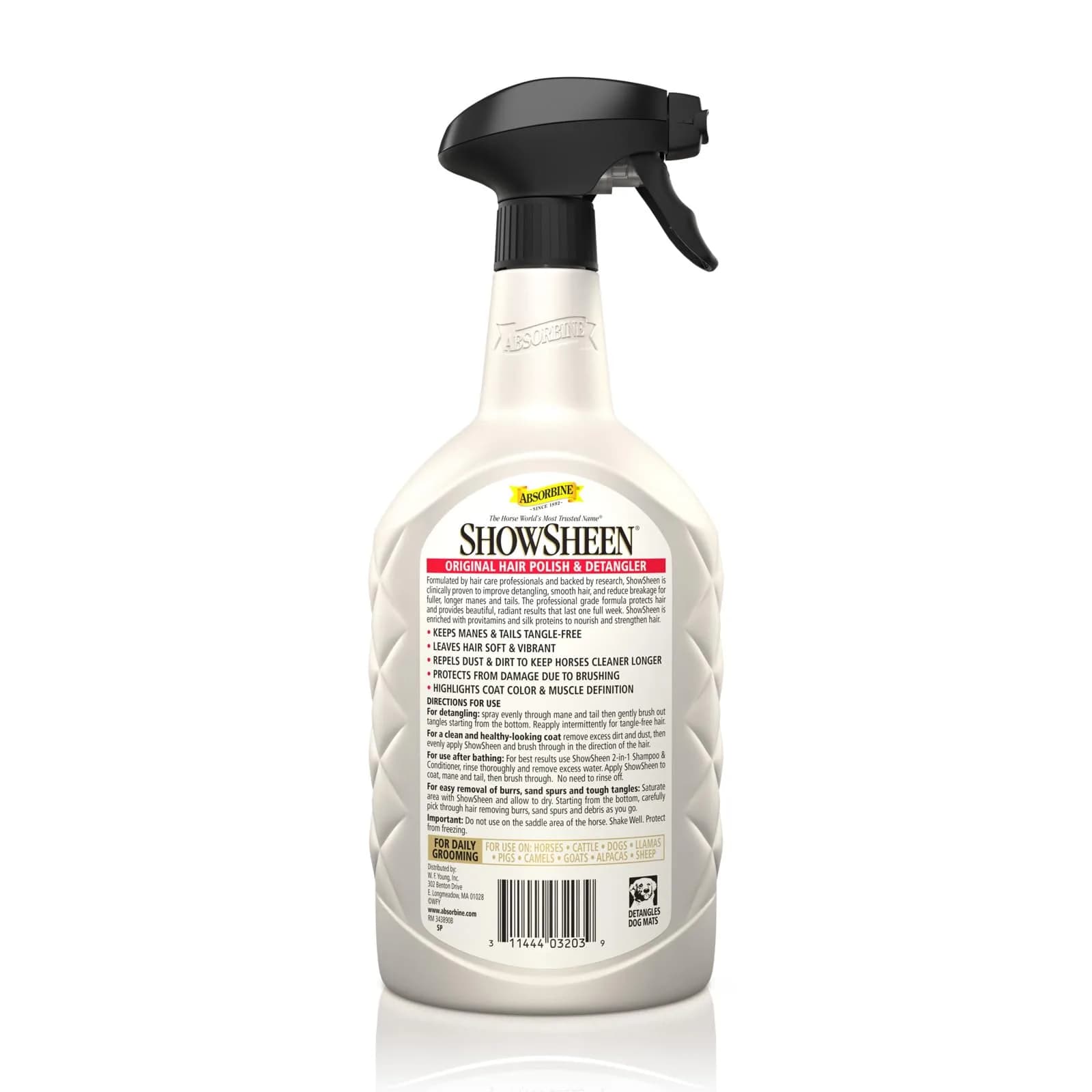 Absorbine ShowSheen Hair Polish & Detangler 946ml (32 fl oz) | World's Top Selling Equine Grooming Aid - view 5