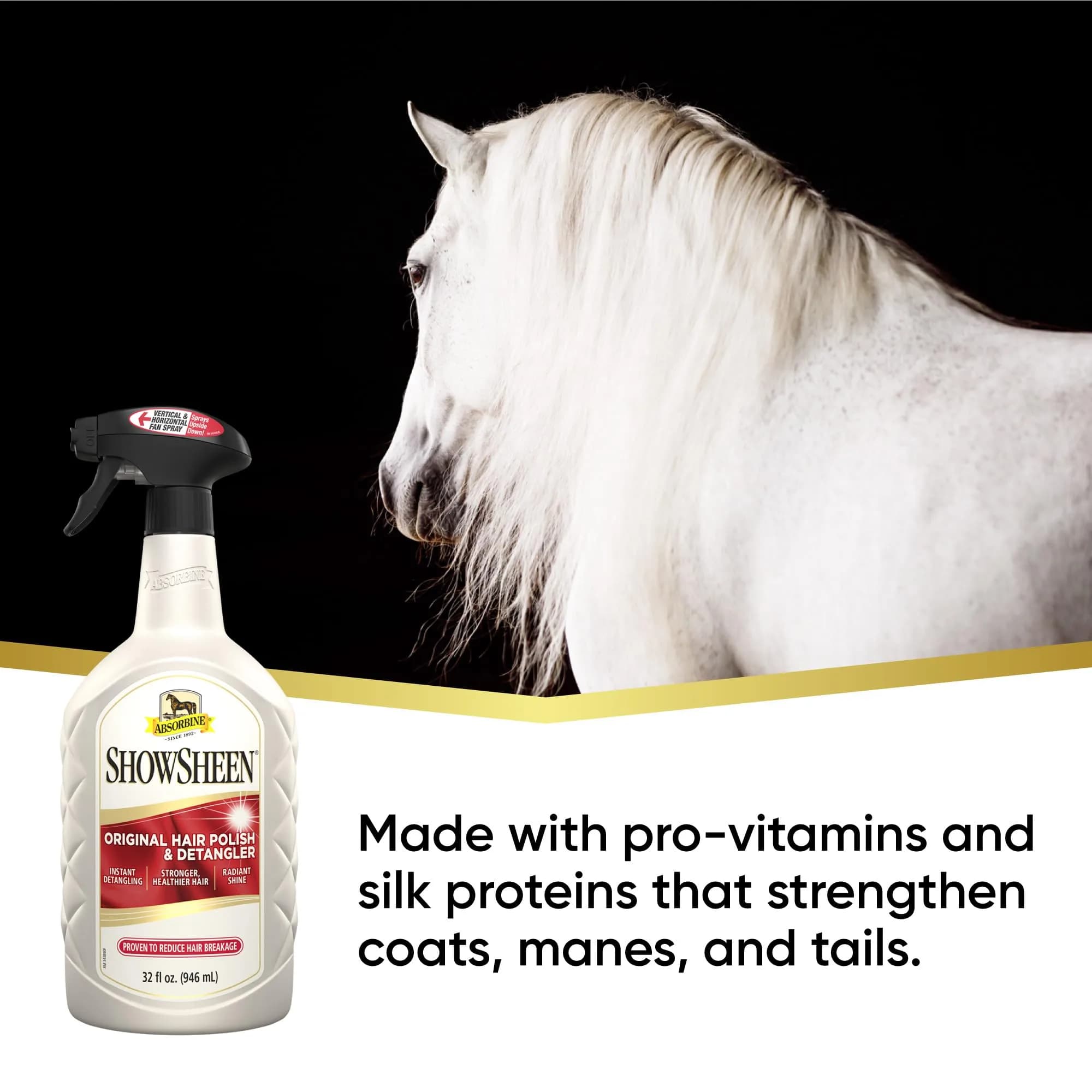 Absorbine ShowSheen Hair Polish & Detangler 946ml (32 fl oz) | World's Top Selling Equine Grooming Aid - view 3