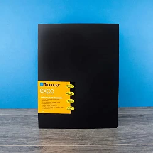 Itoya Art Profolio Expo Presentation/Display Book 9 x 12 inches | 12 Sleeves, Black, Acid-Free Pages thumbnail 2