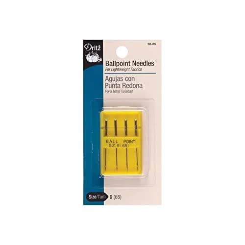 Dritz Ball Point Machine Needles Size 9 (4 Count, Nickel) | For Knit Fabrics thumbnail 1