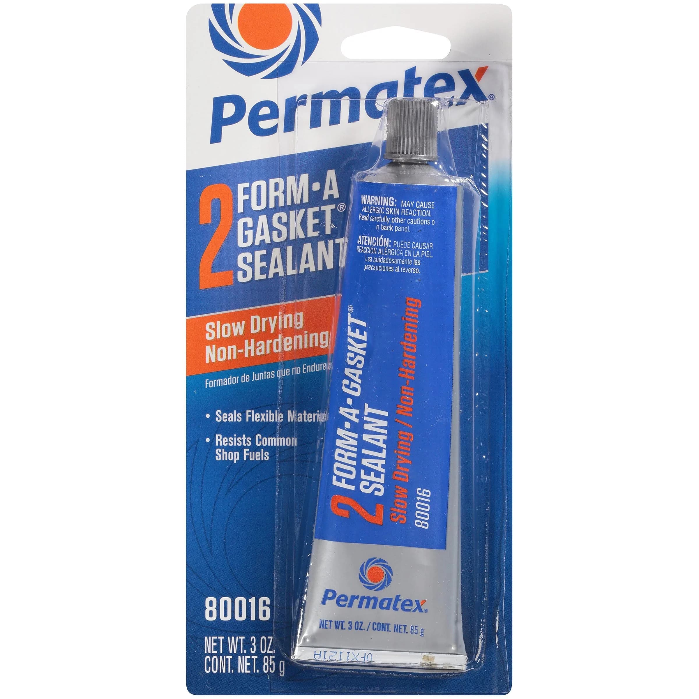 Permatex Form-A-Gasket #2 Sealant - Blue, 3 oz. (88.7 ml) | Non-Hardening for Cut Gaskets - main product image