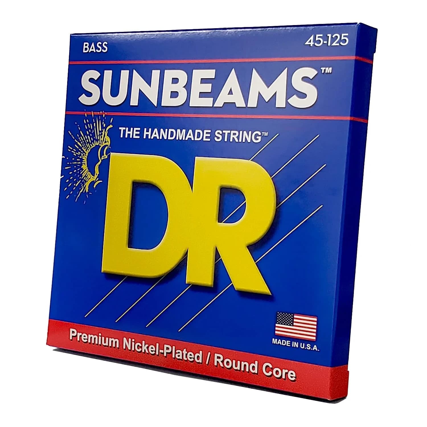 DR Strings Sunbeam Round Core Bass Strings 45-125 (5-String Set) | Nickel-Plated Steel for Warmth & Brightness - main product image