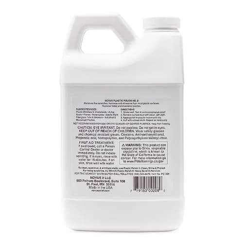 Novus 7072 Fine Scratch Remover #2 | 1893 ml (64 Fl Oz) | Restores Plastic Clarity thumbnail 8