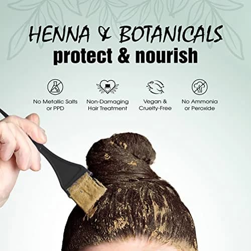 Light Mountain Henna Hair Color & Conditioner, Black, 4 Oz | Natural Botanical Semi-Permanent Hair Dye thumbnail 6