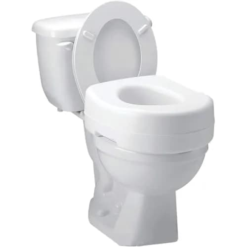 Carex Toilet Seat Riser Adds 5 Inches of Height | Elevated & Raised Toilet Seat with 300 lbs Capacity thumbnail 1