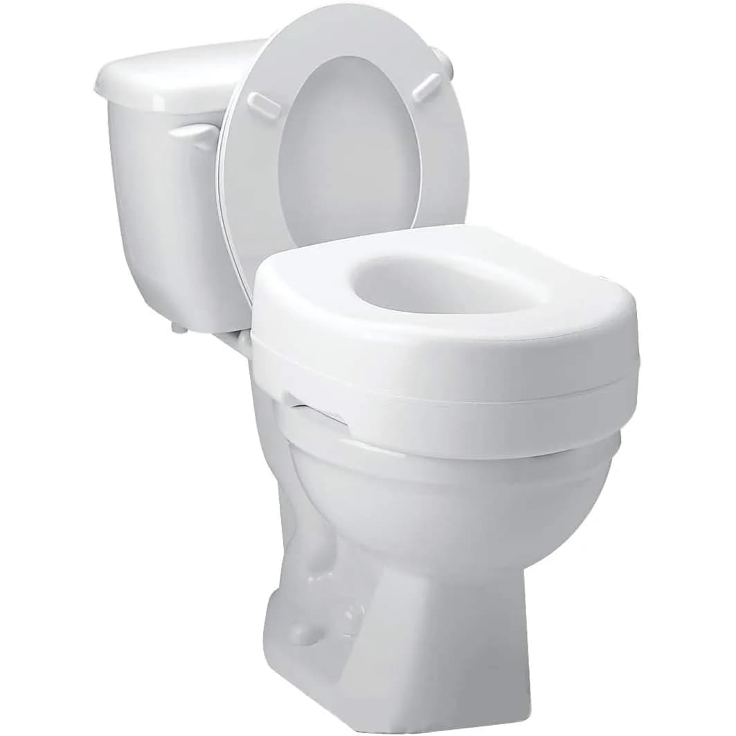 Carex Toilet Seat Riser Adds 5 Inches of Height | Elevated & Raised Toilet Seat with 300 lbs Capacity