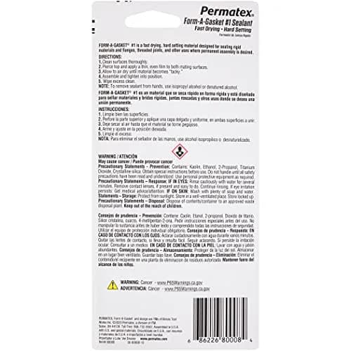 Permatex Form-A-Gasket #1 Sealant 3 oz (88.7 ml) | Fast-Drying Hard-Setting Sealant for Rigid Materials thumbnail 2