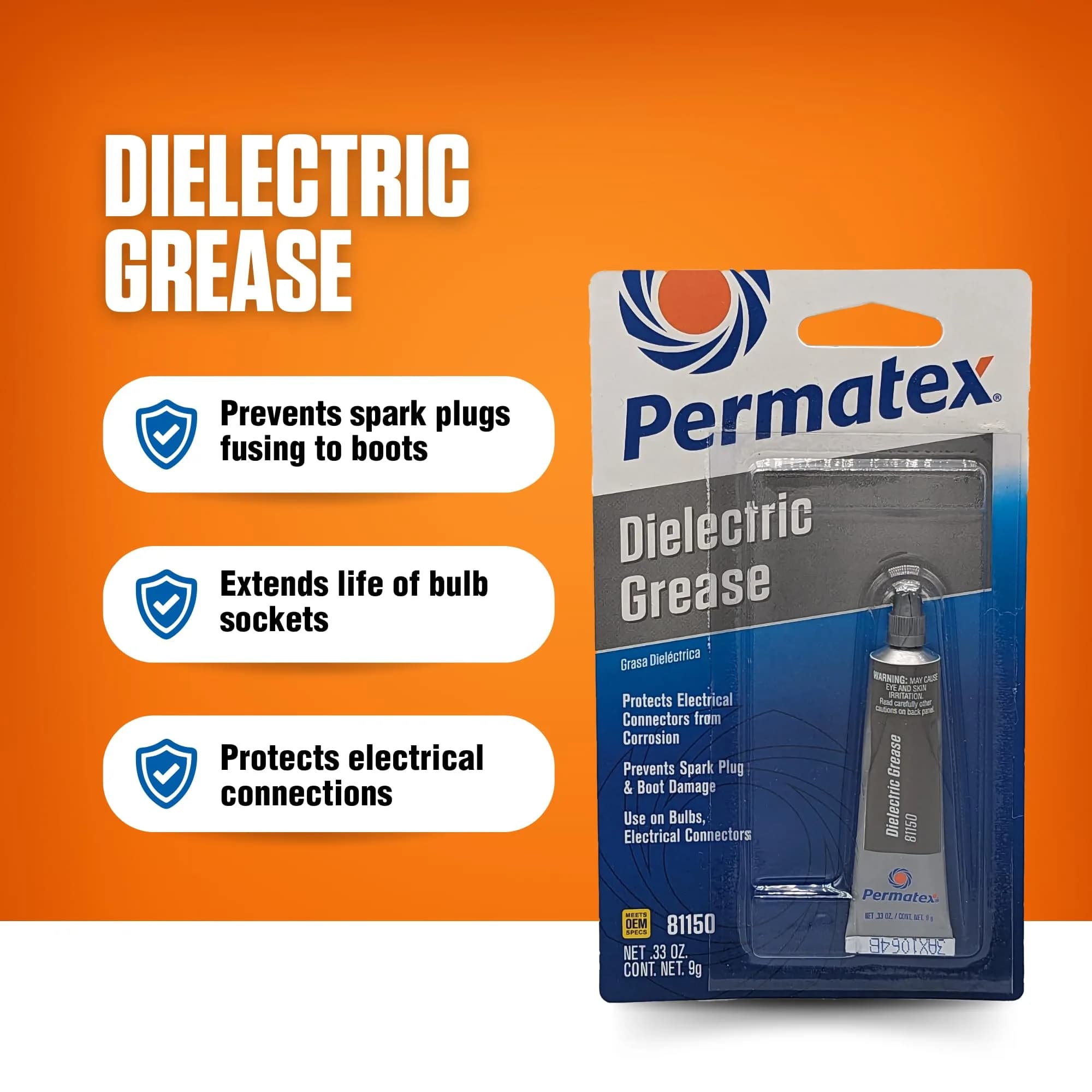 Permatex Dielectric Tune-Up Grease 0.33 oz (9.36 ml) Tube | Protects Electrical Connections from Corrosion - view 2