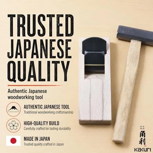 KAKURI Japanese Hand Plane 42mm (1.65") Woodworking Block Plane 15cm (5.9") | Pull Stroke for Smooth Finishes thumbnail 6