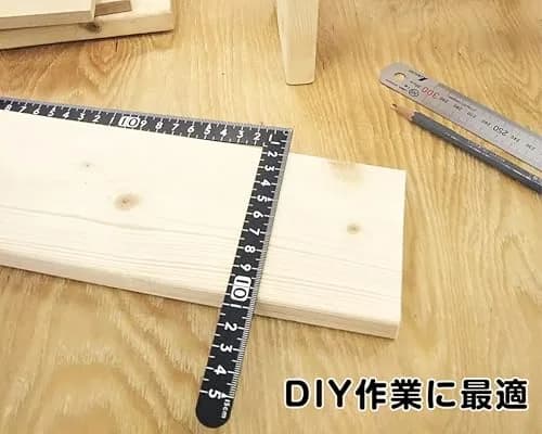 Shinwa Sokutei 12416 Sunday Carpenter 15 x 30 cm | Black Metal Ruler for DIY & Professional Use thumbnail 2