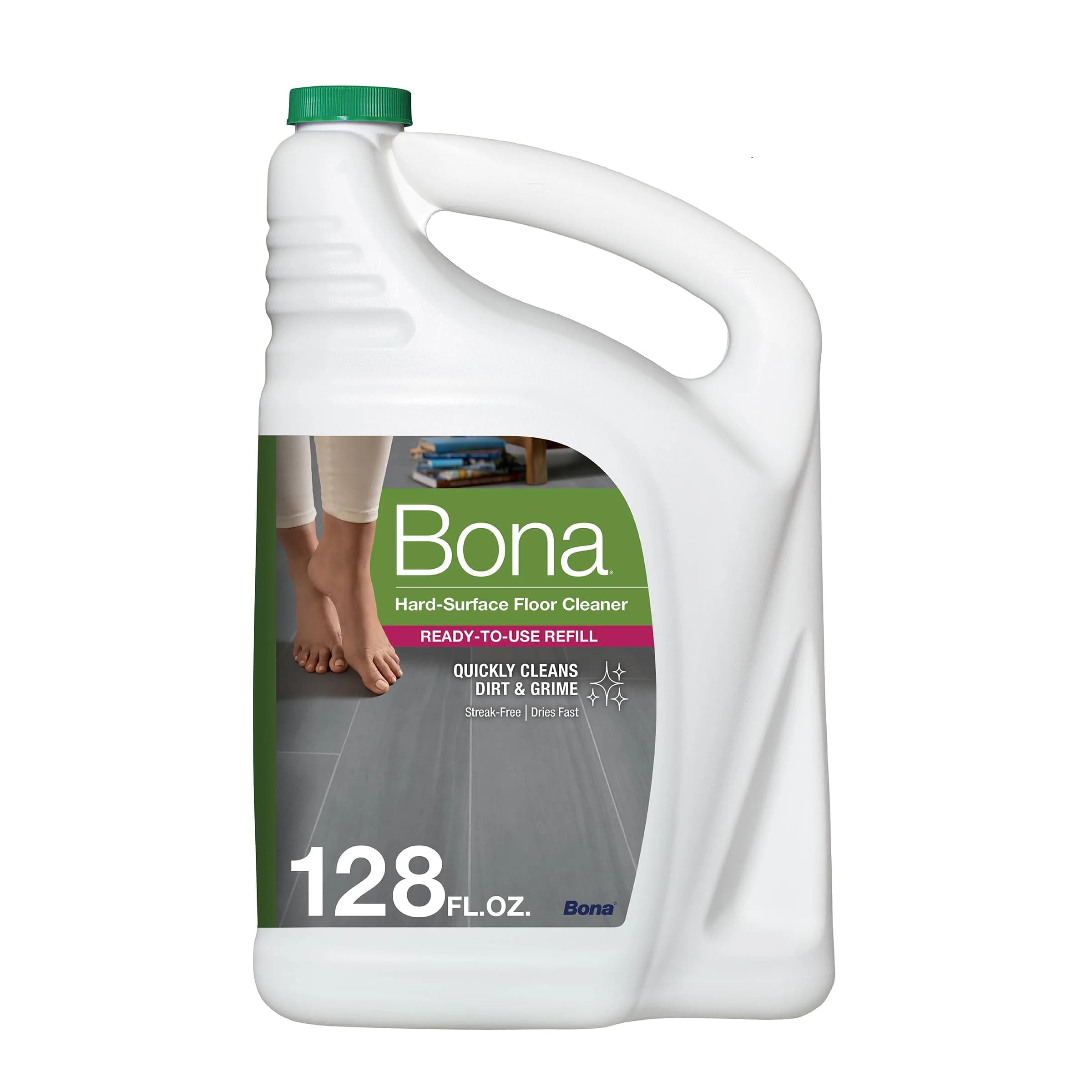 Bona Multi-Surface Floor Cleaner Spray 946ml (32 fl oz) | pH-Neutral, Residue-Free Formula for Tile, Stone, Laminate & Vinyl — Unscented / 128 Fl Oz