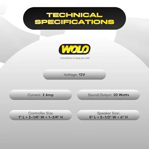 Wolo 365 Enforcer Siren Horn 20-Watt Multi-Tone 12V | Emergency & Vehicle Horn thumbnail 7