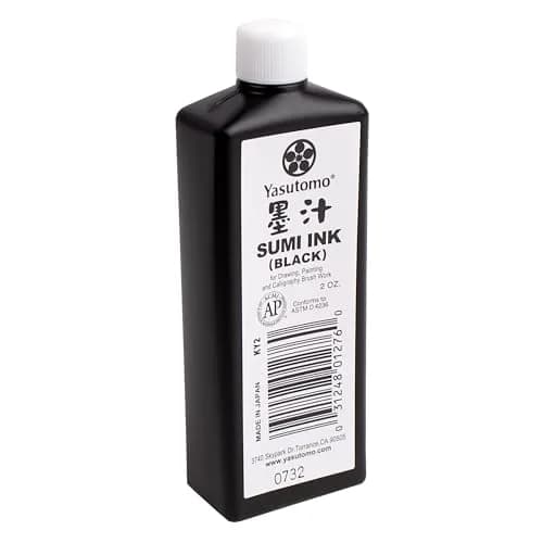 Yasutomo Liquid Ink 2oz | Water-Resistant, Smudge Proof, Versatile, Matte Finish for Calligraphy & Artwork thumbnail 1