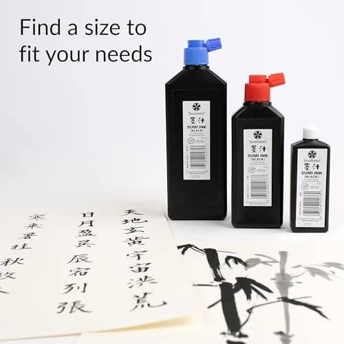 Yasutomo Liquid Ink 2oz | Water-Resistant, Smudge Proof, Versatile, Matte Finish for Calligraphy & Artwork thumbnail 7