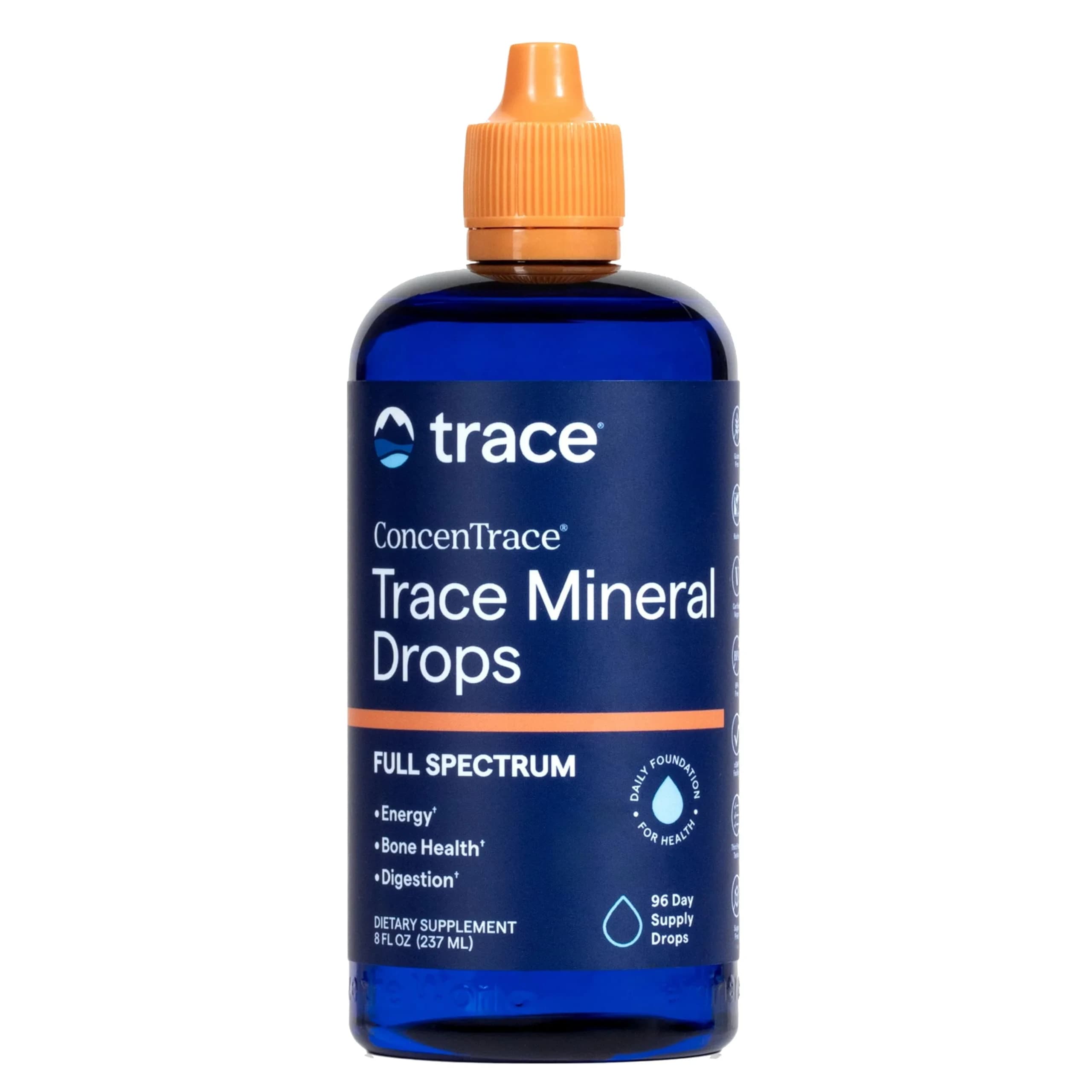 Trace Minerals ConcenTrace Mineral Drops 237ml (8 fl oz) | 70+ Ionic Minerals for Energy & Hydration