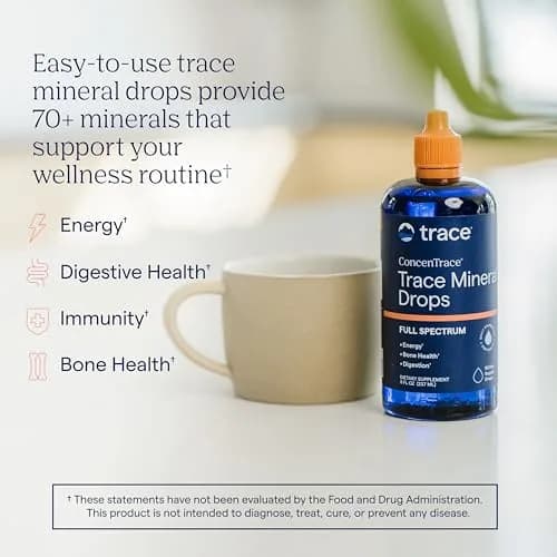Trace Minerals ConcenTrace Mineral Drops 237ml (8 fl oz) | 70+ Ionic Minerals for Energy & Hydration thumbnail 2