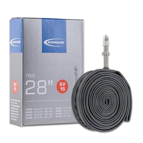 Schwalbe 700x18/28 SV15 Bicycle Tube - 40mm Presta Valve | Extra Light, Reliable, 700x18/28c thumbnail 1