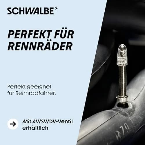 Schwalbe 700x18/28 SV15 Bicycle Tube - 40mm Presta Valve | Extra Light, Reliable, 700x18/28c thumbnail 6