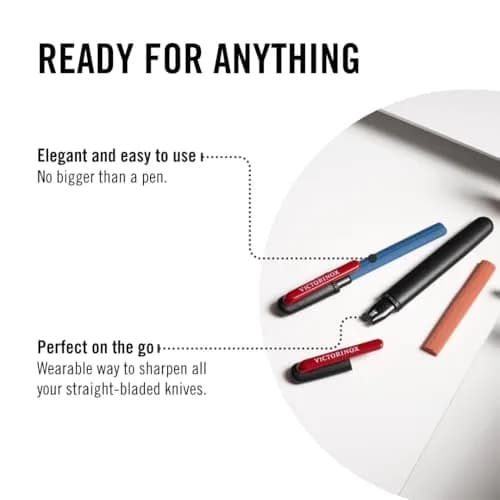 Victorinox Dual-Knife Sharpener for Straight Blades, Black | Pocket-Sized Ceramic & Stone Sharpening thumbnail 5