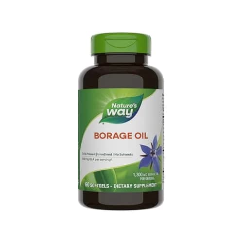 Nature's Way Borage Oil Softgels 60 Count | 740 mg Omega-6 Fatty Acids Per Serving thumbnail 1
