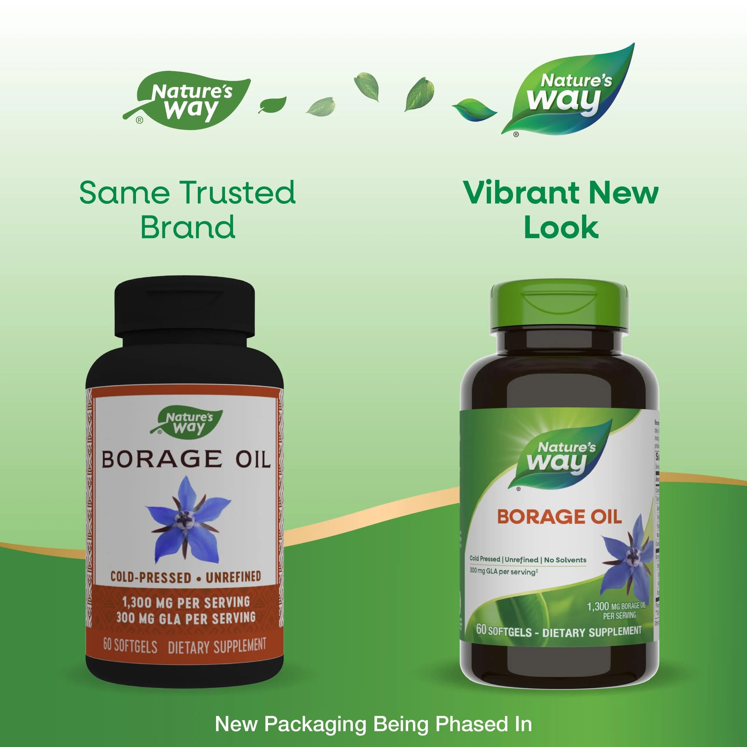 Nature's Way Borage Oil Softgels 60 Count | 740 mg Omega-6 Fatty Acids Per Serving - view 2