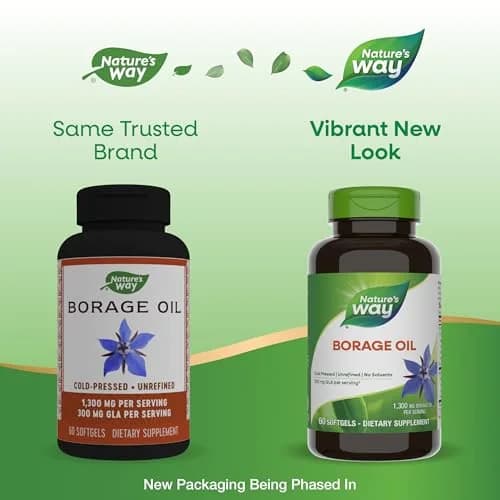 Nature's Way Borage Oil Softgels 60 Count | 740 mg Omega-6 Fatty Acids Per Serving thumbnail 2