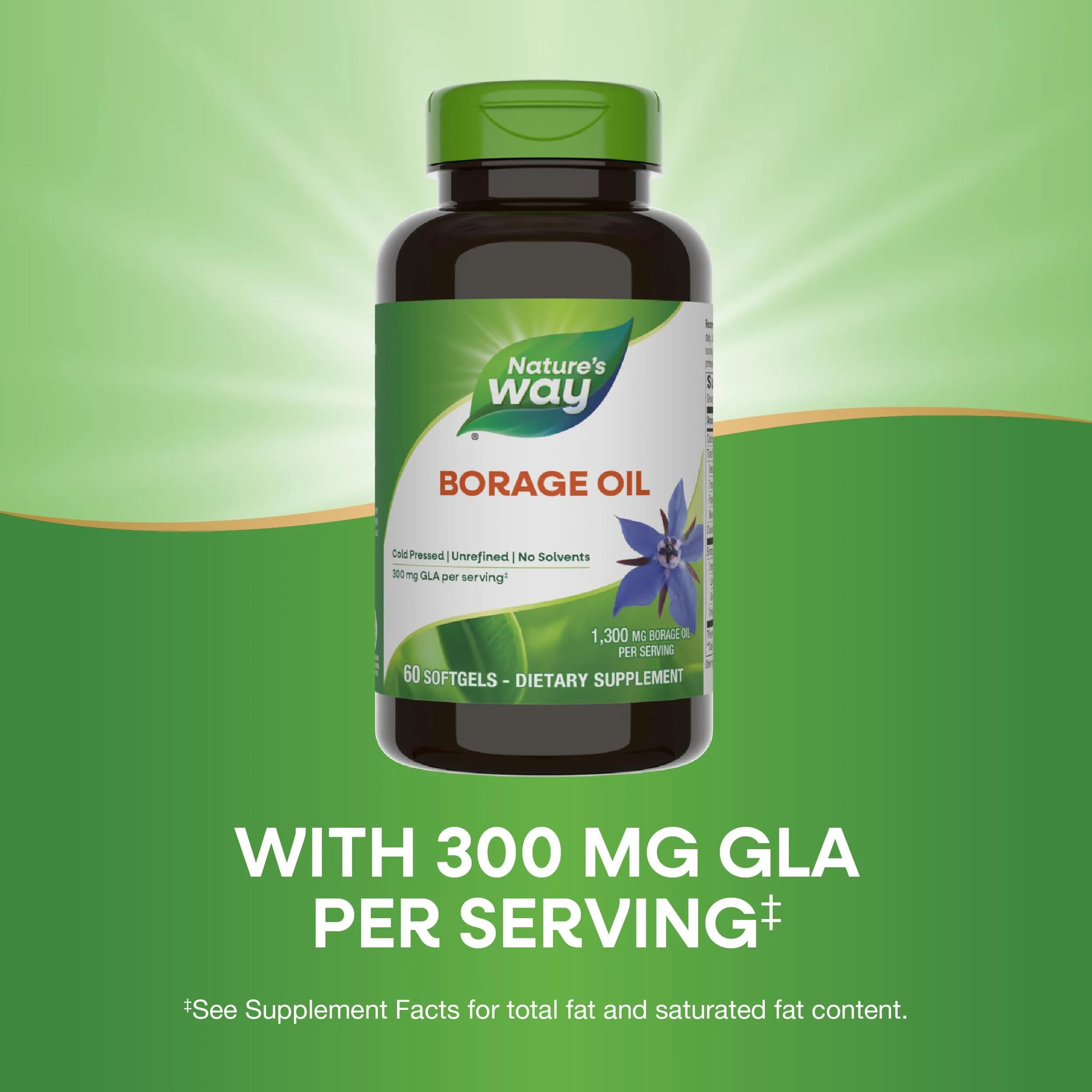 Nature's Way Borage Oil Softgels 60 Count | 740 mg Omega-6 Fatty Acids Per Serving - view 4