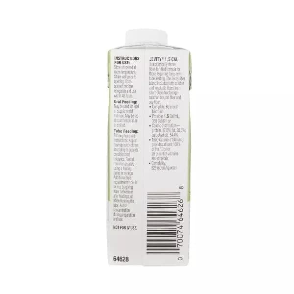 Jevity 1.5 Cal High Protein Nutrition with FOS, 8 Fl Oz (Pack of 24) | Complete, Balanced Liquid Food for Tube-fed Patients thumbnail 2