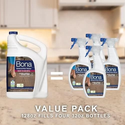 Bona Hardwood Floor Cleaner Refill 3.78 L (128 fl oz) | pH-Neutral, Residue-Free Formula thumbnail 2