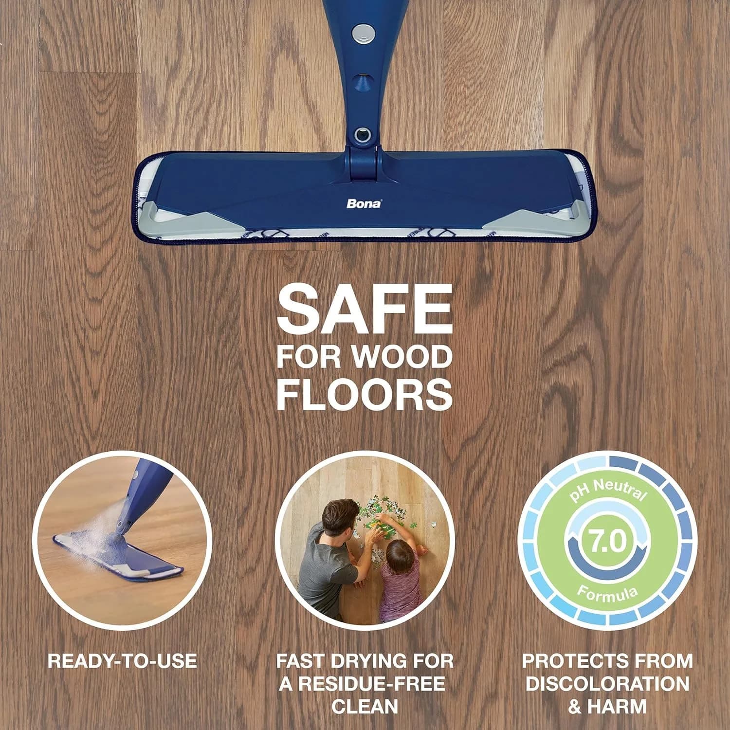 Bona Hardwood Floor Cleaner Refill, 128 fl oz Unscented | Residue-Free Wood Floor Cleaning Solution - view 3