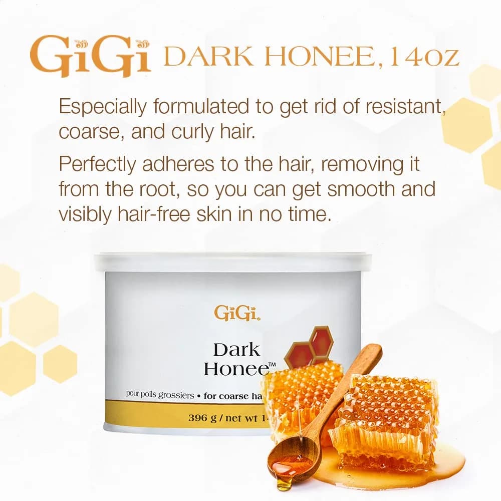 GIGI Dark Honee Soft Wax for Hair Removal 400g (14 oz) | Removes Thick to Coarse Hair - view 2