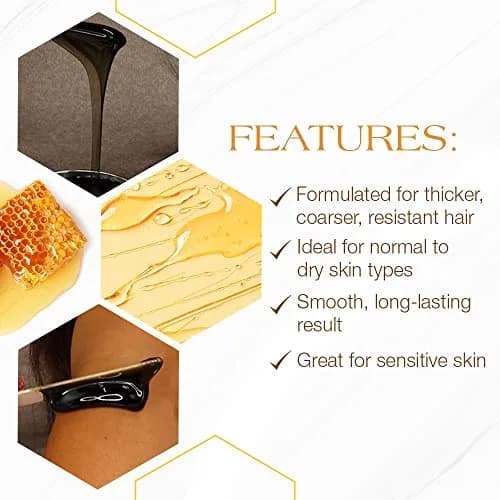 GIGI Dark Honee Soft Wax for Hair Removal 400g (14 oz) | Removes Thick to Coarse Hair thumbnail 3