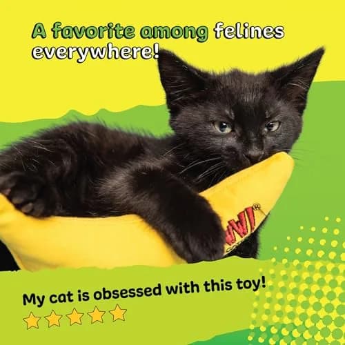 Yeowww! Catnip Chi-CAT-a Banana Toy for Cats - 7 Inches - Durable Cotton Twill - Made in the USA - Stuffed with Organically Grown Catnip thumbnail 6