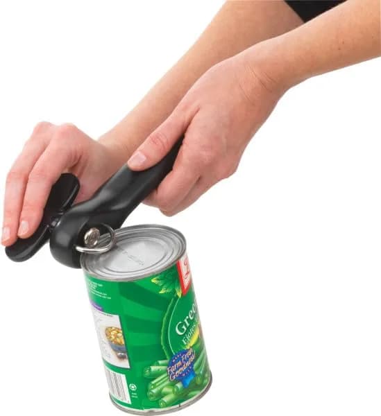 GoodCook Safe-Cut Manual Can Opener with Easy Turn Knob, Black | Smooth Edge Cutting - view 3