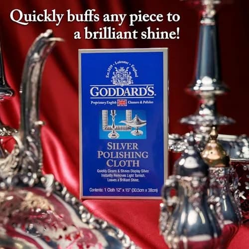 Goddard's Silver Polishing Cloth 1 Pack | Instantly Removes Tarnish & Protects Silver thumbnail 4