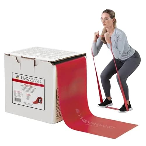 THERABAND Red Resistance Band 25 Yards (75 ft) | Medium Resistance for Workouts & Physical Therapy - main product image