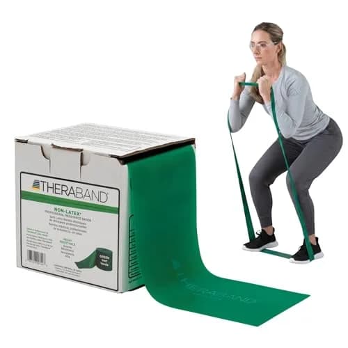 THERABAND Green Heavy Resistance Band 20.12 m (25 Yd) | Non-Latex Exercise & Physical Therapy Band thumbnail 1