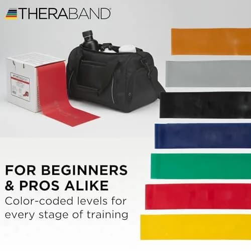 THERABAND Green Heavy Resistance Band 20.12 m (25 Yd) | Non-Latex Exercise & Physical Therapy Band thumbnail 7
