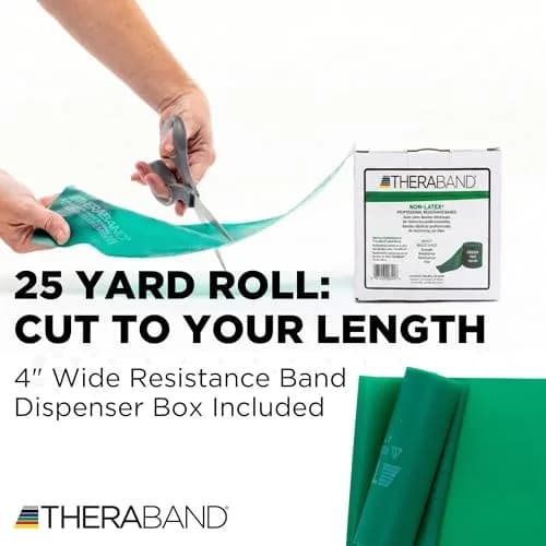 THERABAND Green Heavy Resistance Band 20.12 m (25 Yd) | Non-Latex Exercise & Physical Therapy Band thumbnail 2