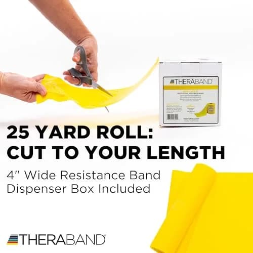 THERABAND Yellow Light Resistance Band 22.86 m (25 Yd) | Latex-Free Exercise & Physical Therapy thumbnail 2