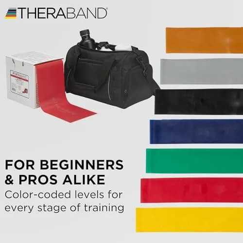 THERABAND Blue Latex-Free Resistance Band Roll 25 Yards (75 ft / 22.86 m) | Extra Heavy Resistance for Strength Training thumbnail 7