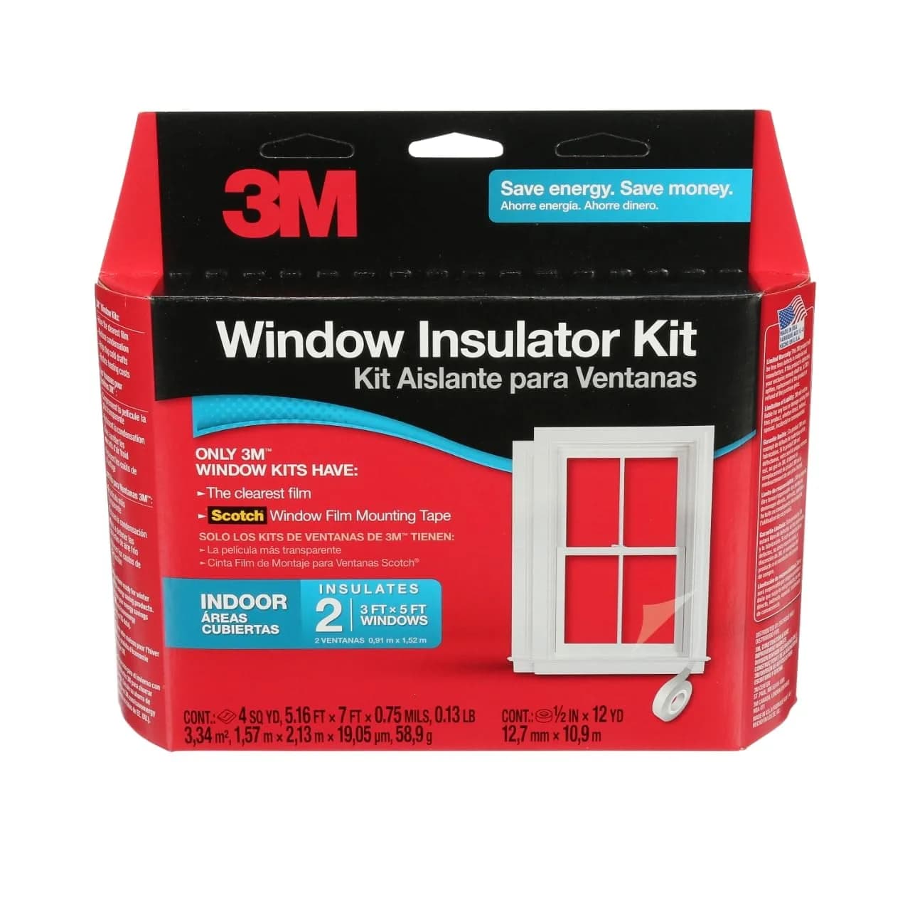 3M Indoor Window Insulator Kit - Two Pack | Energy Saving, Airtight Seal for 2 Windows - main product image