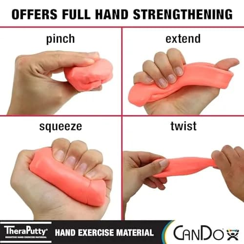 CanDo TheraPutty Resistive Exercise Putty 4 oz. | 6 Resistance Levels for Hand & Finger Strengthening thumbnail 3