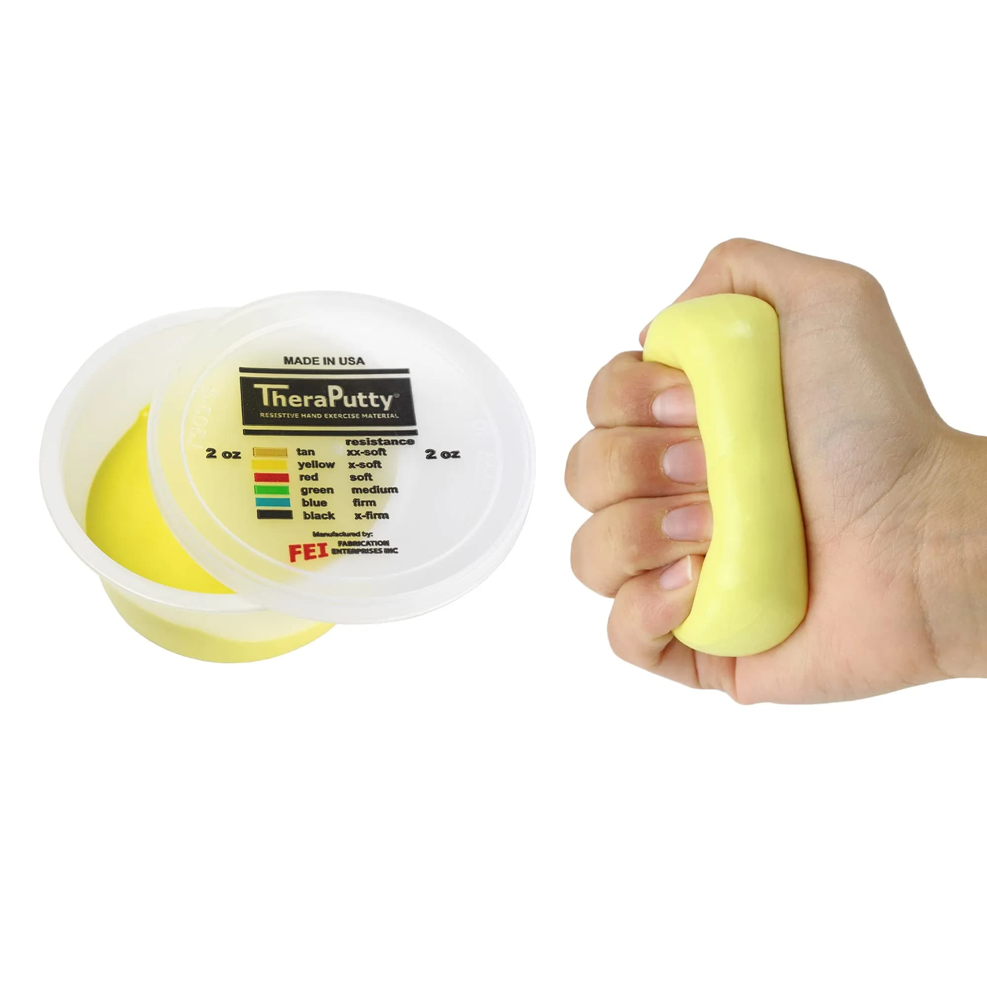 CanDo TheraPutty Standard Hand Exercise Putty, X-SOFT, 2oz (57g) | Professional Healthcare Rehabilitation Aid - main product image