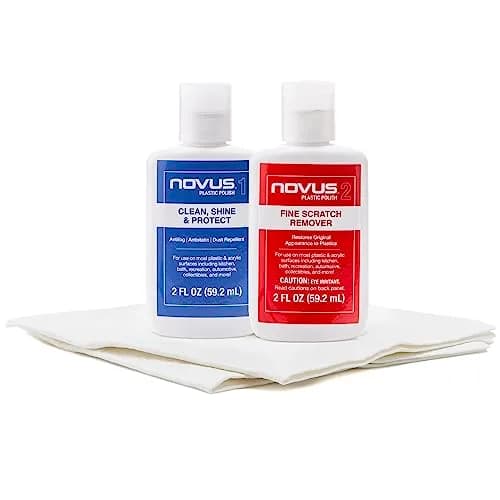 Novus Plastic Clean & Shine #1, Fine Scratch Remover #2 and Polish Mates Pack | 59ml (2 Fl Oz) | Restores Plastic Surfaces thumbnail 1