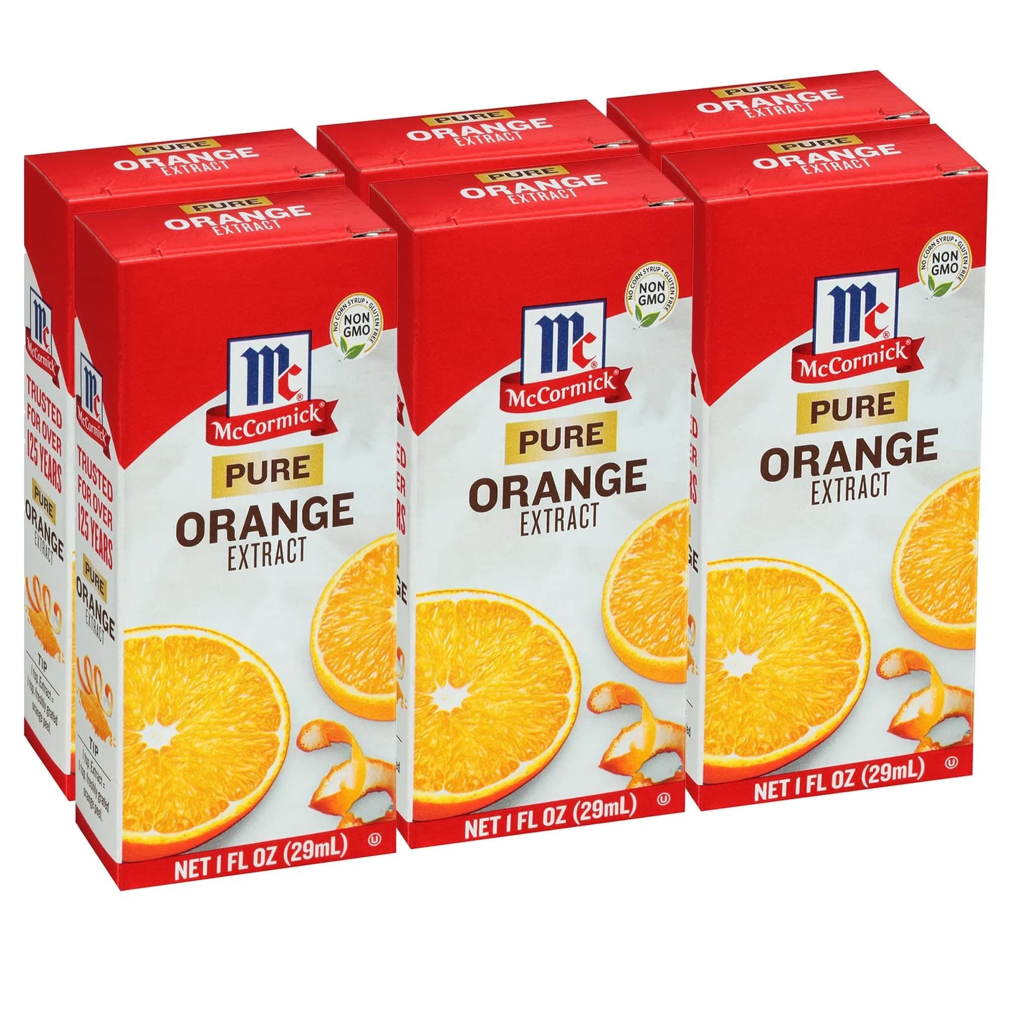 McCormick Pure Orange Extract 29.57ml (1 Fl Oz) - Pack of 6 | Authentic USA Import for Baking & Frosting — 1 Fl Oz