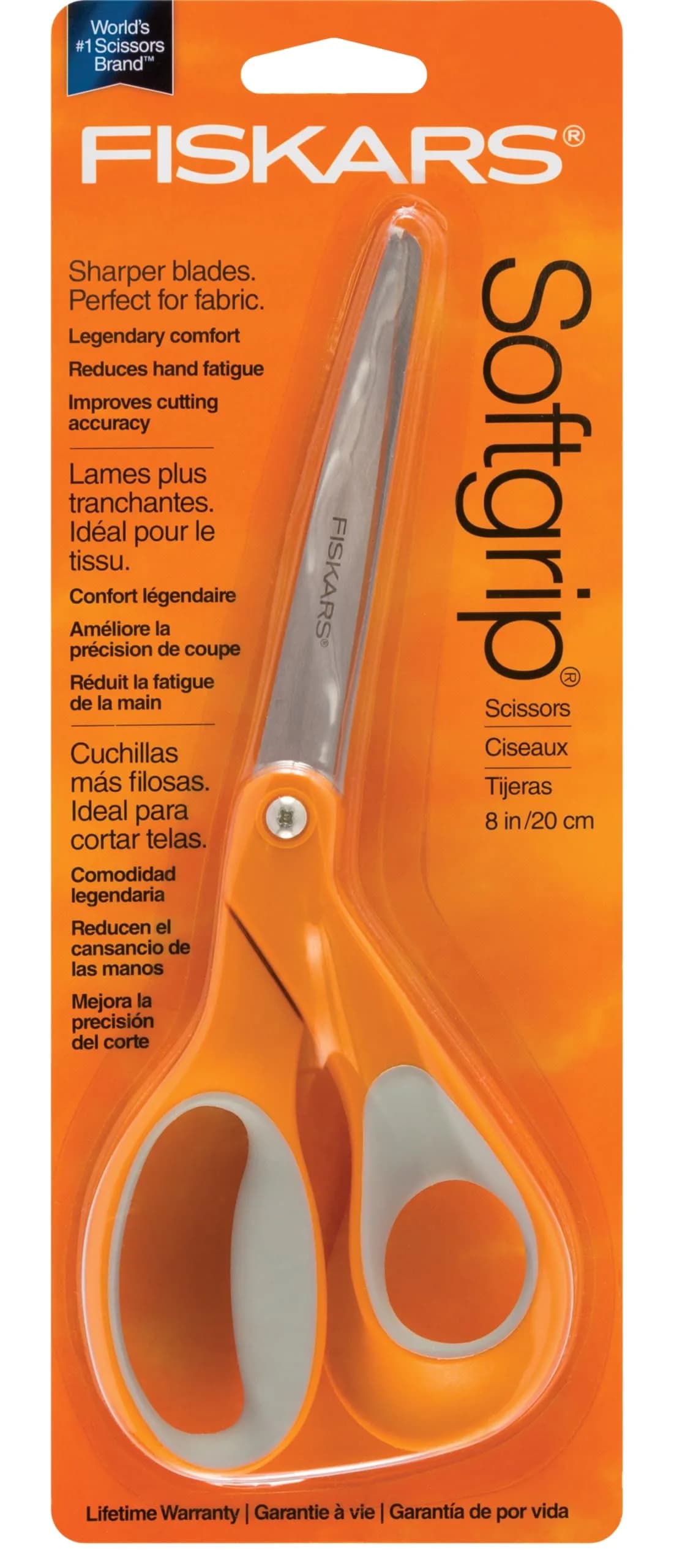 Fiskars 8-Inch Softgrip Scissors | Precision Stainless Steel Blades for Office & Home Use