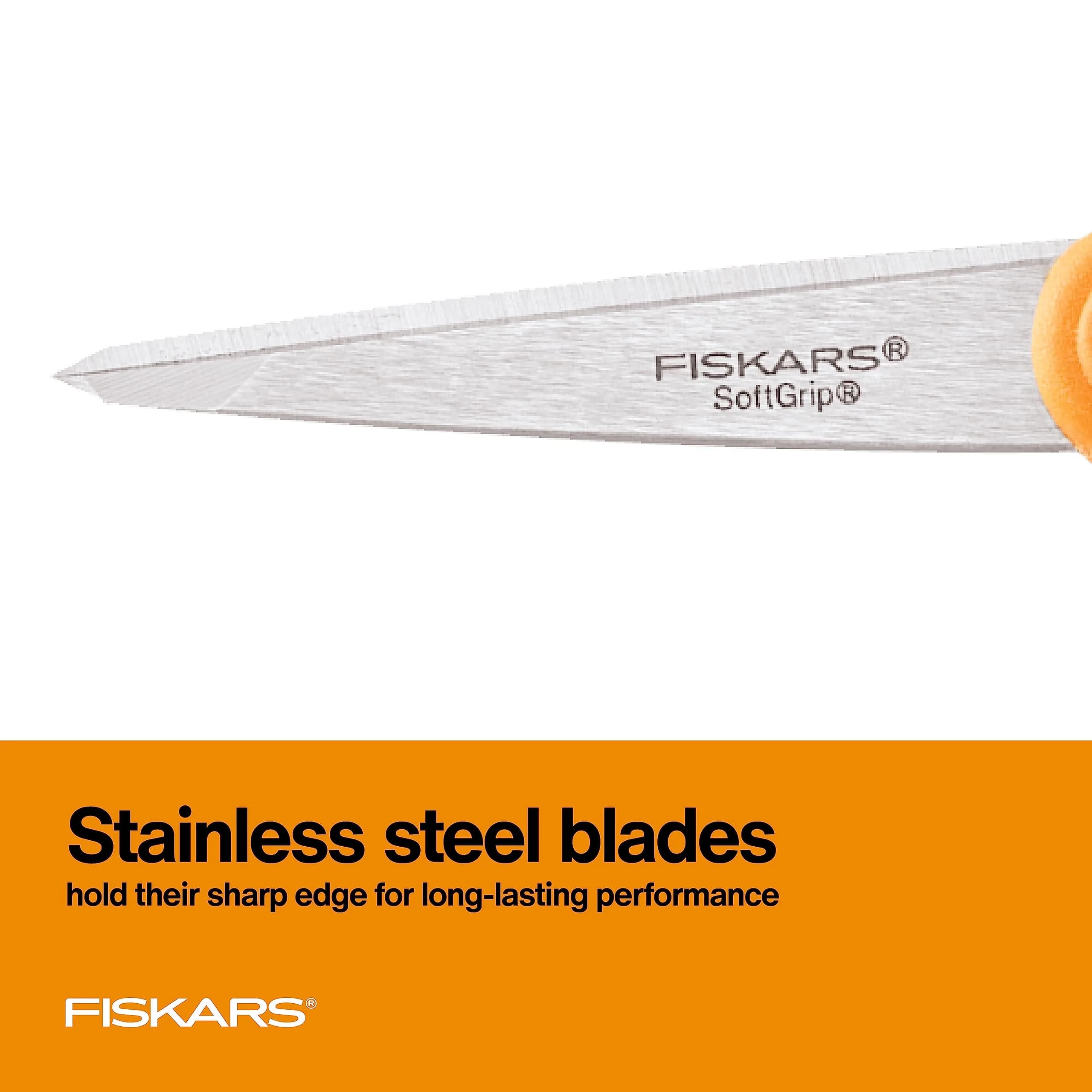 Fiskars SoftGrip Micro-Tip Scissors 5" Stainless Steel | Precision Cutting for Sewing & Crafts - view 4